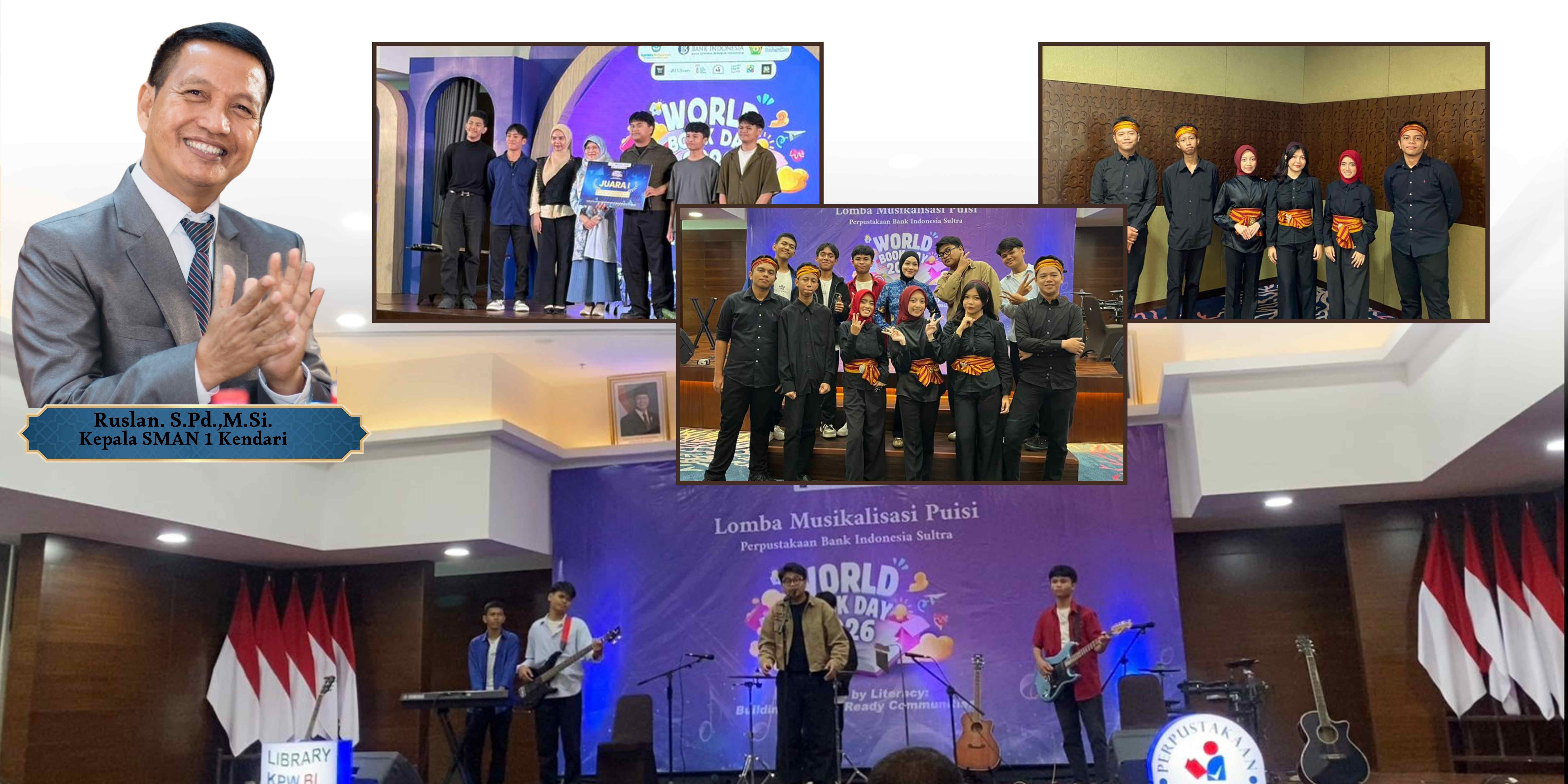 Puisi, Musik dan Prestasi: SMAN 1 Kendari Berjaya di World Book Day 2026